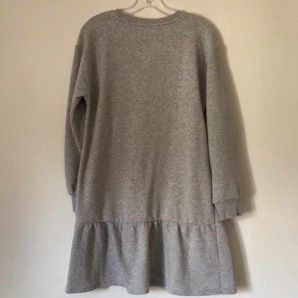 Nine West Heather Grey Sweatshirt Dress: Size Medium - Picture 7 of 9